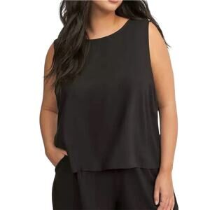 New Torrid Challis 0 sleeveless cropped shell top blouse TS 2795